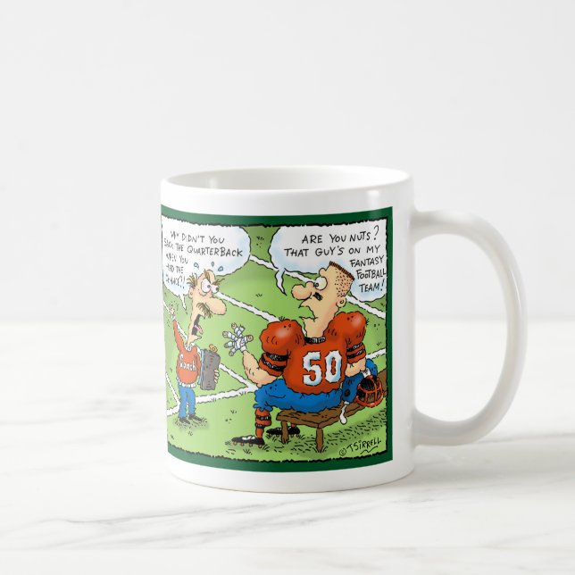 Caneca De Café Desenhos animados do futebol da fantasia (Direita)