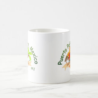 Caneca De Café Desenhos animados do papagaio de México