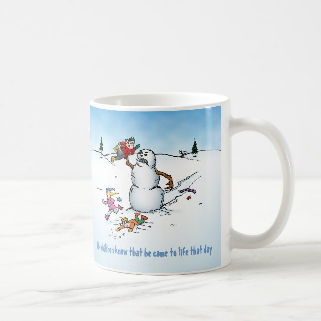 Caneca De Café Desenhos animados engraçados do boneco de neve do (Direita)
