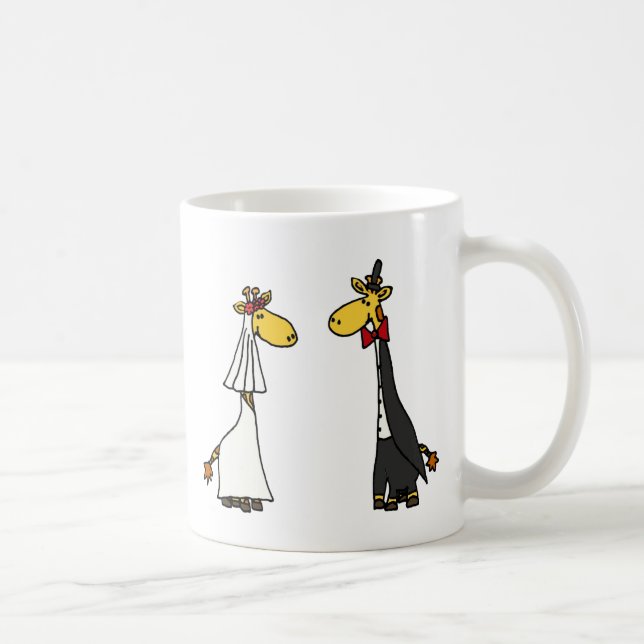 Caneca De Café Desenhos animados engraçados do casamento dos (Direita)