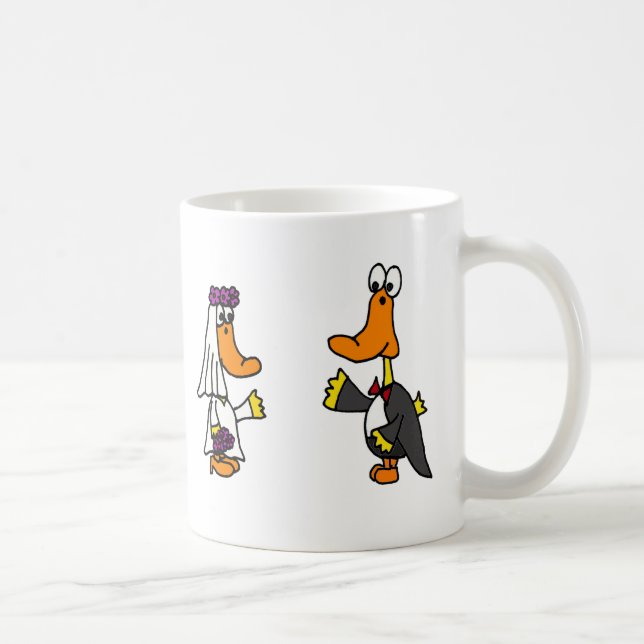 Caneca De Café Desenhos animados engraçados do casamento dos (Direita)