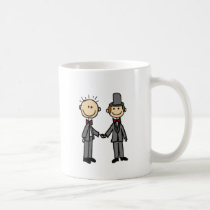 Caneca De Café Desenhos animados engraçados do casamento gay dos