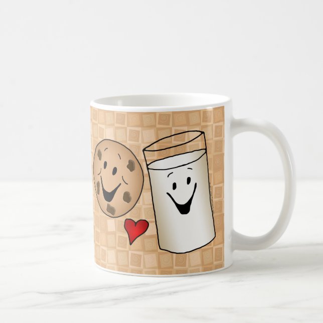 Caneca De Café Desenhos animados legal dos biscoitos e dos amigos (Direita)