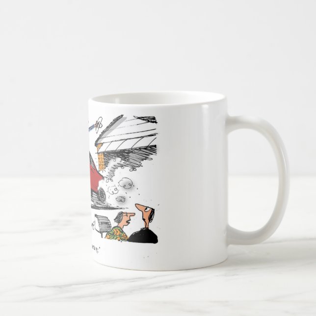 Caneca De Café Desenhos animados: Nosso mustang novo (Direita)