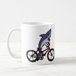 Caneca De Café Desenhos animados parvos da bicicleta da equitaç
