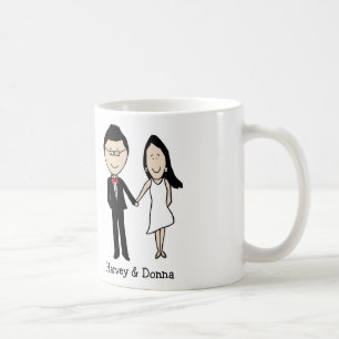 Caneca De Café Desenhos animados personalizados pares do