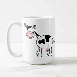 Caneca De Café Desenhos animados preto e branco da vaca
