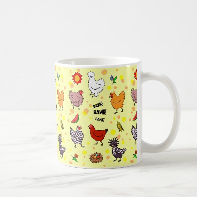 Caneca De Café Desenhos animados sem emenda bonitos do teste (Direita)