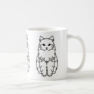 Caneca De Café Desenhos animados Siberian do gato