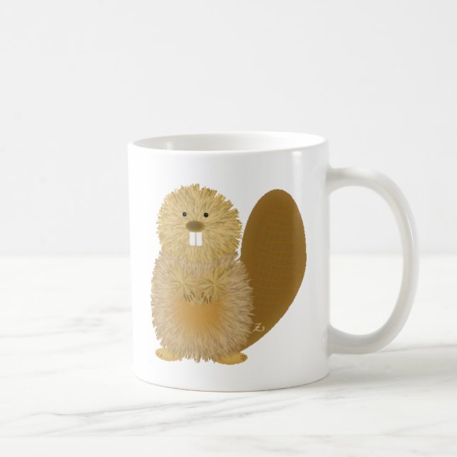 Caneca De Café Desenhos animais adoráveis: Castor (Direita)