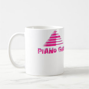 Caneca De Café Desenhos de meninas ao piano para pianistas