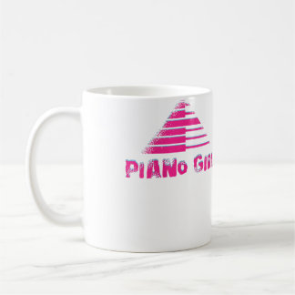 Caneca De Café Desenhos de meninas ao piano para pianistas
