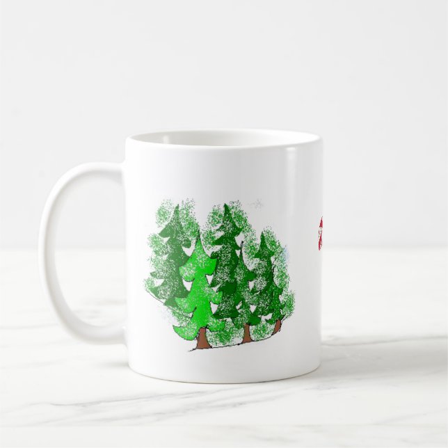 Caneca De Café Desenhos de Natal Feriado  (Esquerda)