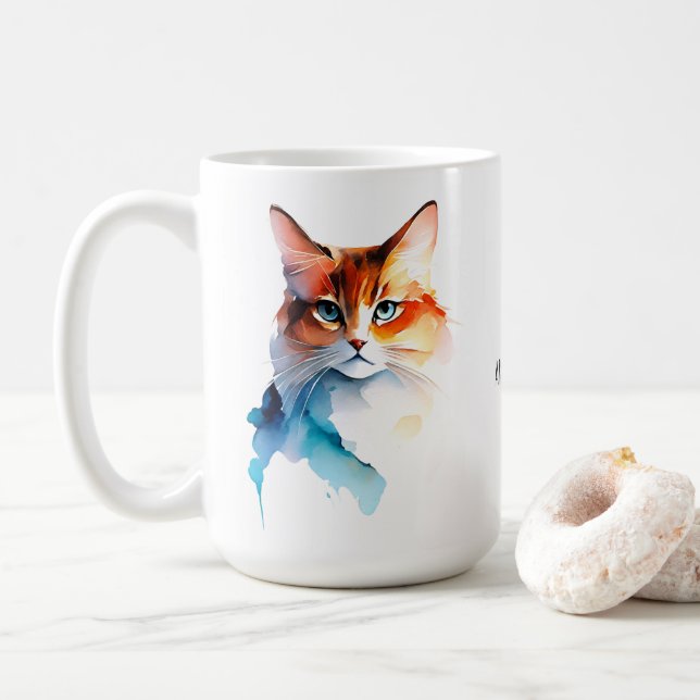 Caneca De Café Desenhos em aquarela (Com Donut)