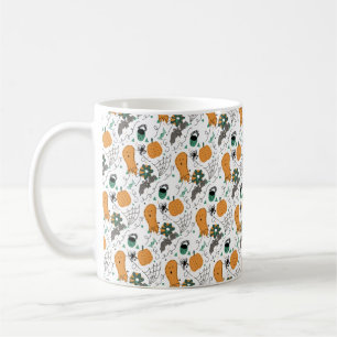 Caneca De Café Desenhos Fofos de Halloween Padrão de Abóbora Fant