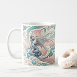 Caneca De Café Desenhos Whimsical: Fantasia Pastel Dragon