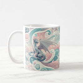 Caneca De Café Desenhos Whimsical: Fantasia Pastel Dragon