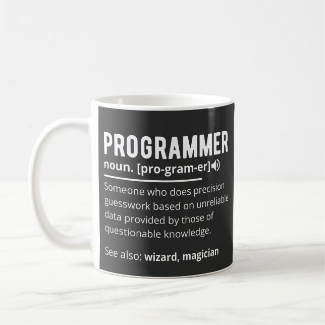 Caneca De Café Desenvolvedor de código do programador engraçado s (Esquerda)