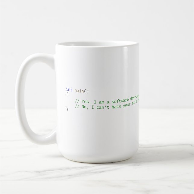 Caneca De Café Desenvolvedor de software (Esquerda)
