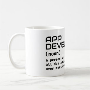 Caneca De Café Desenvolvedor de software - Definição engraçada