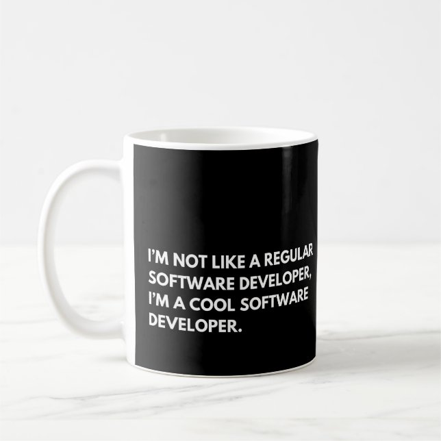 Caneca De Café Desenvolvedor de Software Dito Engraçado de Progra (Esquerda)