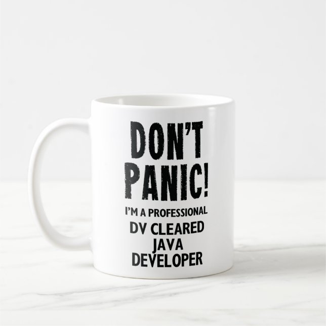 Caneca De Café Desenvolvedor Java limpo do DV (Esquerda)