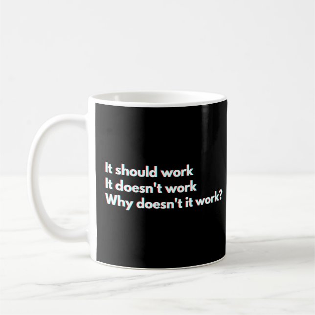 Caneca De Café Desenvolvedores E Programadores Dito De Trabalho E (Esquerda)