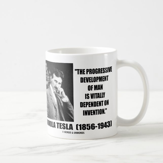 Caneca De Café Desenvolvimento progressivo de Nikola Tesla de (Direita)