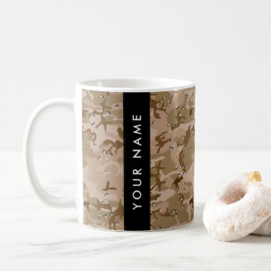 Caneca De Café Desert Camouflage Pebbles, o teu nome Personaliza