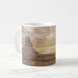 Caneca De Café Desert Landscape Monument Valley And Cloudy Sky