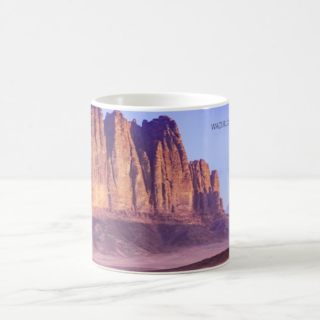 Caneca De Café Deserto de Wadi Rum na Jordânia, Feriado (Centro)