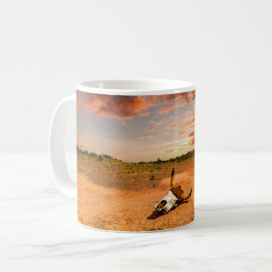 Caneca De Café Desertos Deserto com Crânio de Vaca