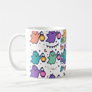 Caneca De Café Desfile da Lanterna Fantasma Noite de Halloween Fe
