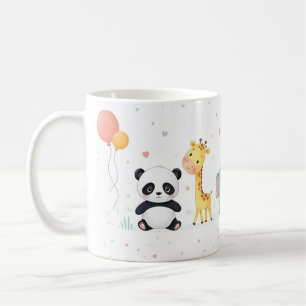 Caneca De Café Desfile de animais de desenho animado em Pastel - 