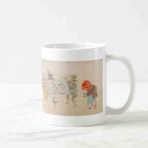 Caneca De Café Desfile Noturno de Yokai Japonês Antigo