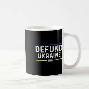 Caneca De Café Desfinanciar a Ucrânia Pró-América Tipografia Vint