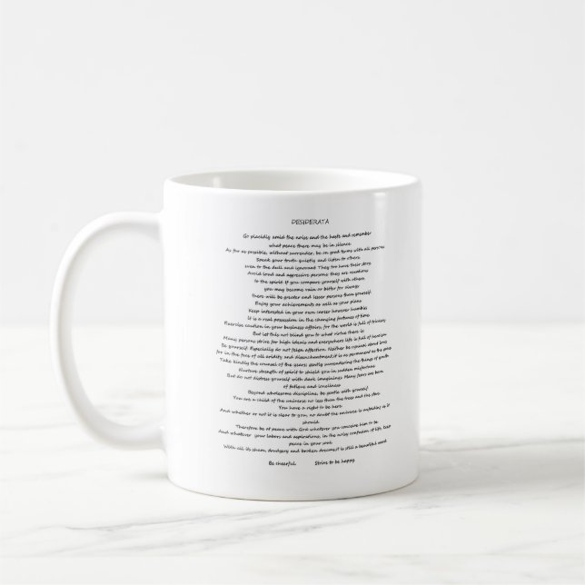 CANECA DE CAFÉ DESIDERATA MAX EHRMANN PERSONALIZADO (Esquerda)