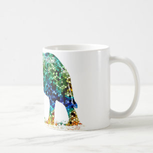 Caneca De Café Design 36 Elefante Mosaico