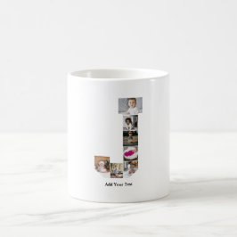 Caneca De Café Design a sua própria letra J Poster de colagem de