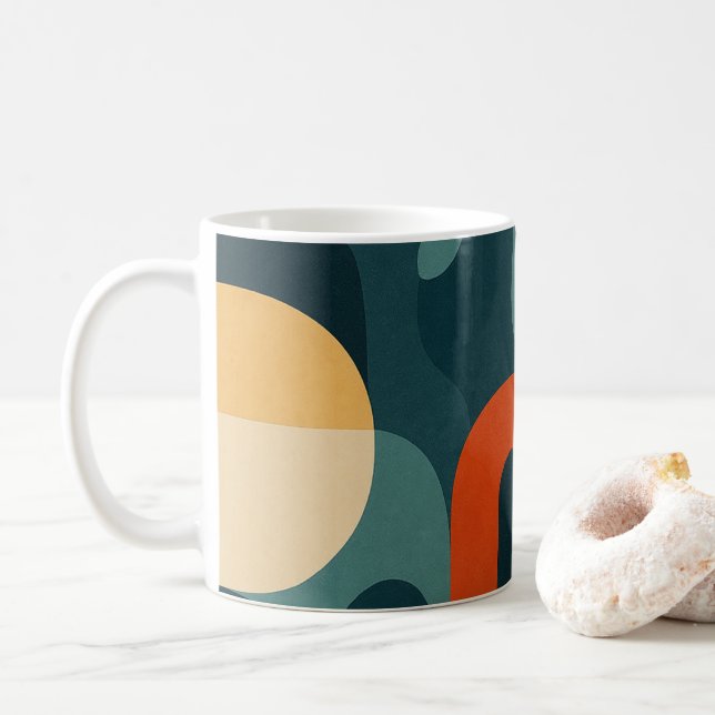 Caneca De Café Design abstrato (Com Donut)