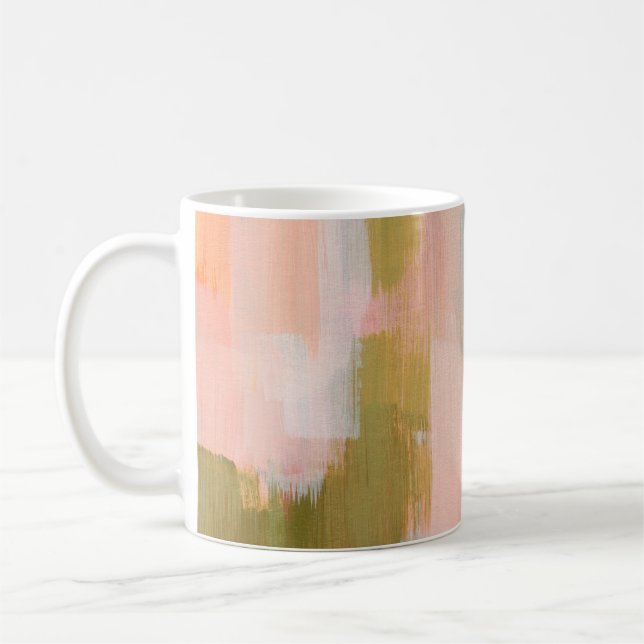 Caneca De Café Design abstrato Artístico versátil. Traços de pinc (Esquerda)
