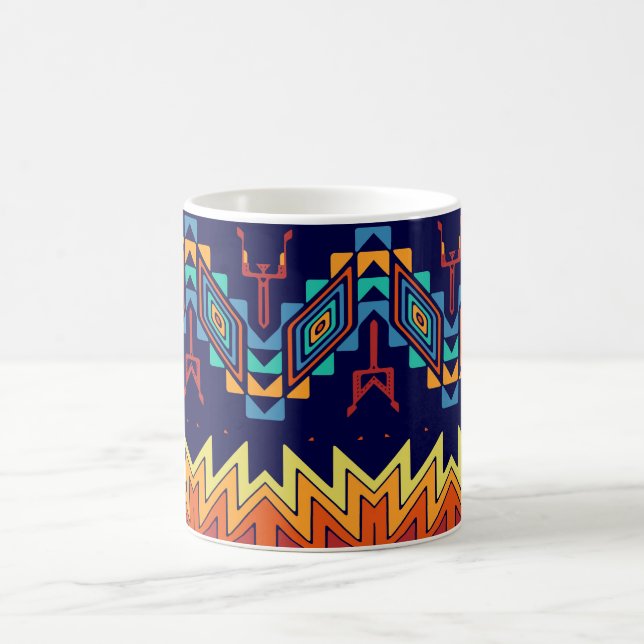 Caneca De Café Design abstrato de design tribal (Centro)