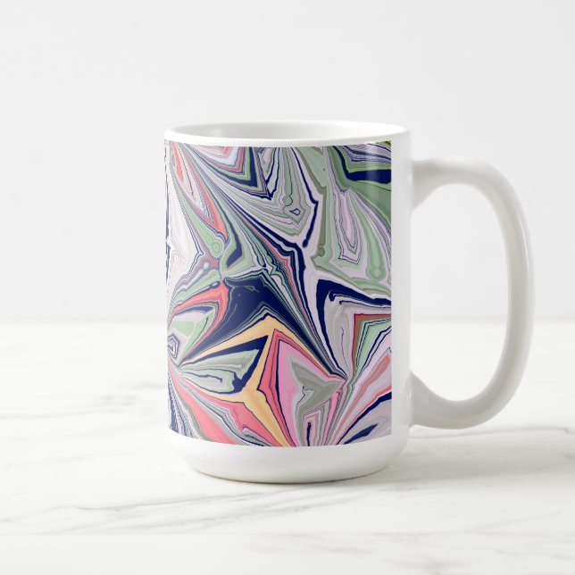 Caneca De Café Design Abstrato de Marble (Direita)