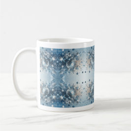 Caneca De Café Design Abstrato de Tom Azul
