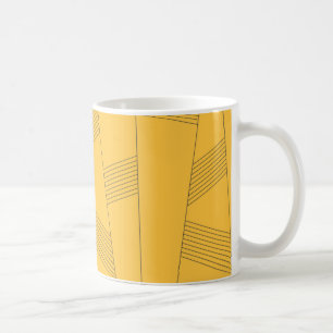 Caneca De Café design abstrato gráfico simples, amarelo, moderno