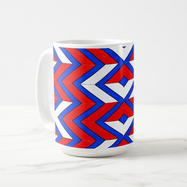Caneca De Café Design Abstrato Moderno (Frente Esquerda)