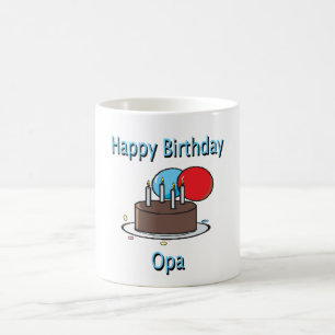 Caneca De Café Design alemão do aniversário do vovô de Opa do