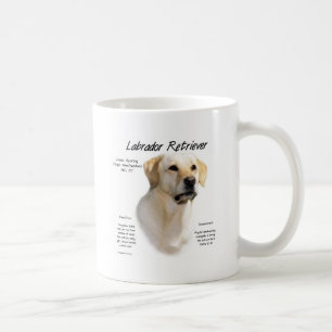Caneca De Café Design (amarelo) da história de labrador retrieve