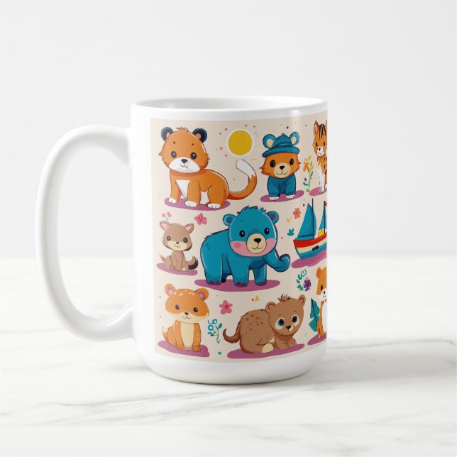 Caneca De Café Design animal para crianças jogadas (Esquerda)