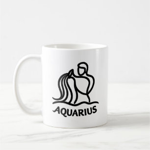 Caneca De Café Design Aquário Portador de Água do Zodíaco Astrolo